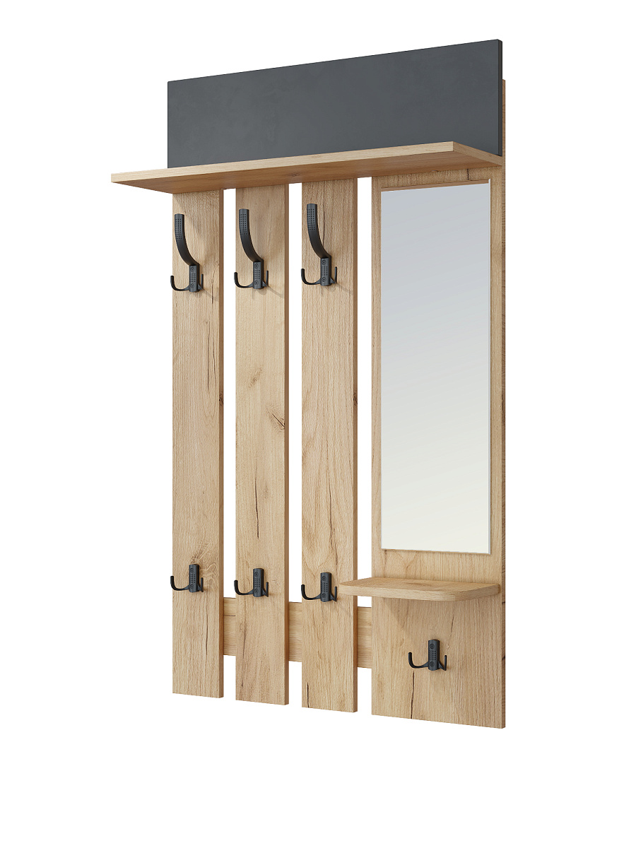 Вешалка Эмилия ЭЛ-49 дуб крафт золотой/графит