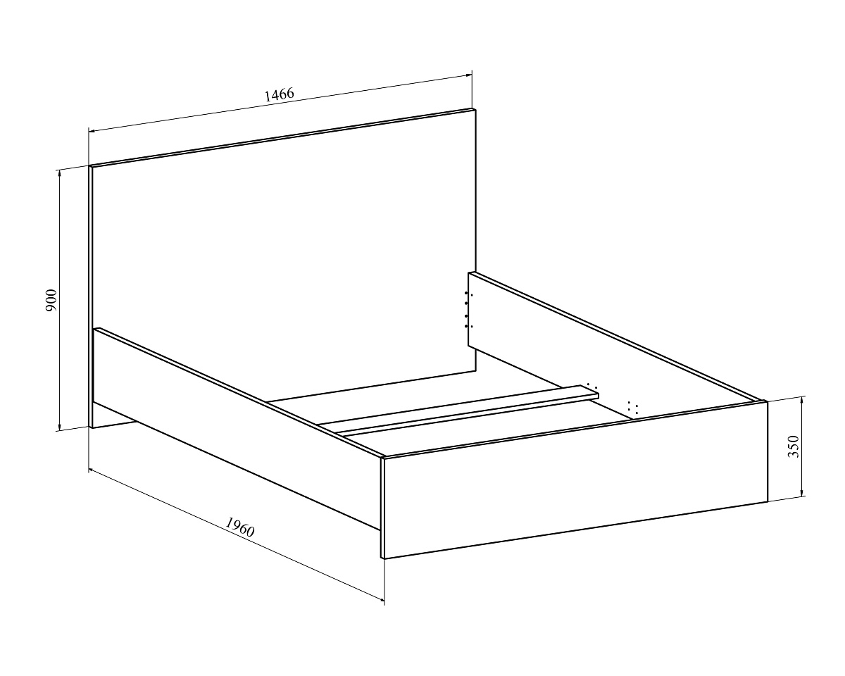 Кровать Виктория ВИ-33 (1400x1900) дуб крафт золотой