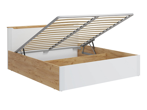 Кровать с ПМ Эмилия ЭЛ-35 (180х200) дуб крафт золотой/меренга