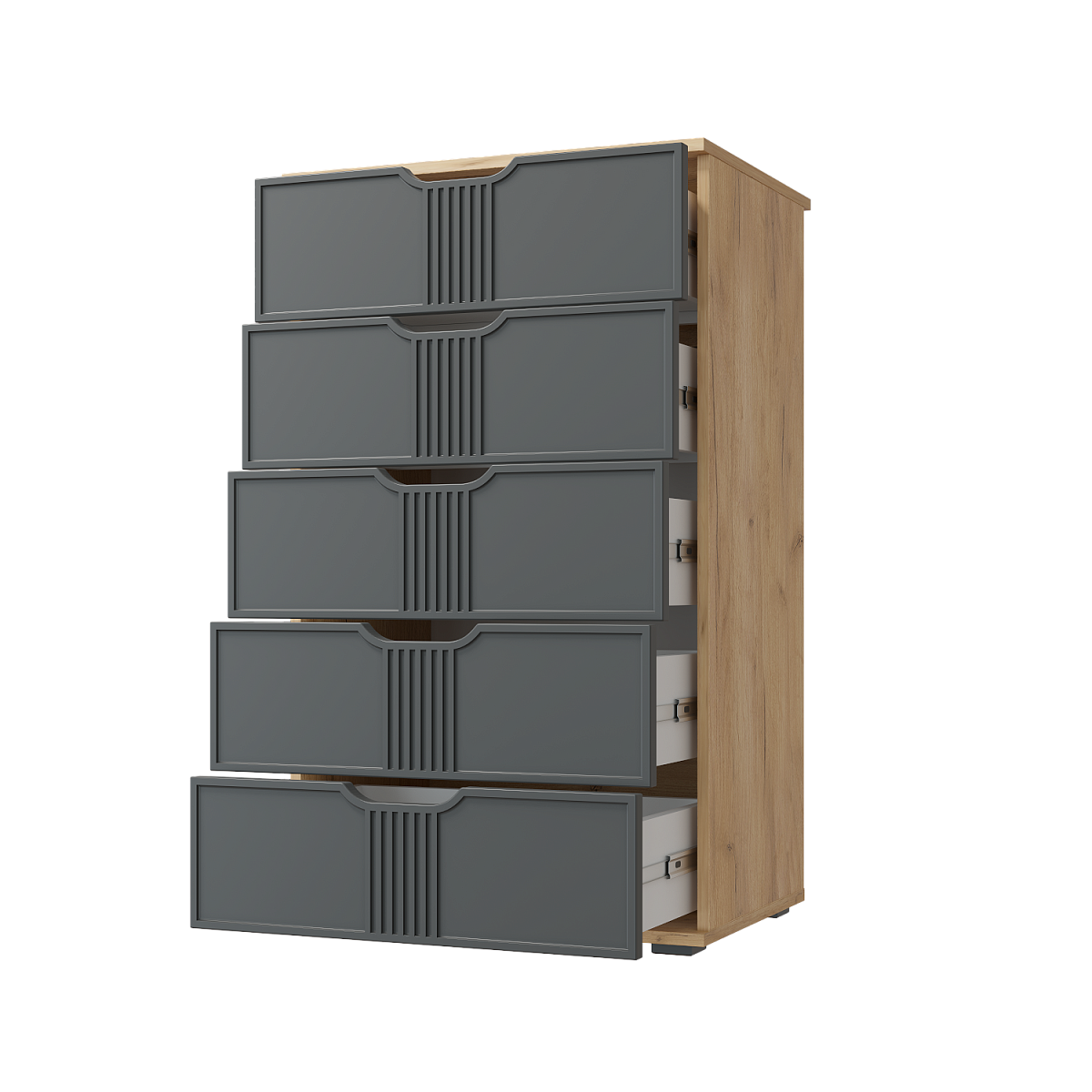 Комод Эмилия ЭЛ-18 дуб крафт золотой/графит