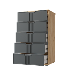 Комод Эмилия ЭЛ-18 дуб крафт золотой/графит