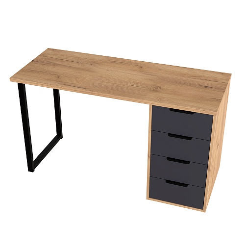 Стол С-402 дуб крафт золотой/графит (1350х550)