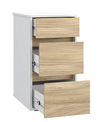 Тумба Оскар ОС-10 белый структурный/блэквуд ячменный