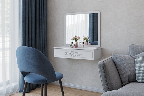 Тумба подвесная Ассоль АС-69 белое дерево