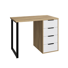 Стол С-404 блэквуд ячменный/меренга (1000х550)