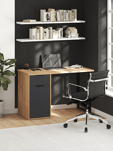 Стол С-408 дуб крафт золотой/графит