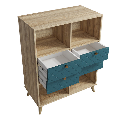 Тумба Велламо ВО-04 блэквуд ячменный/морская волна