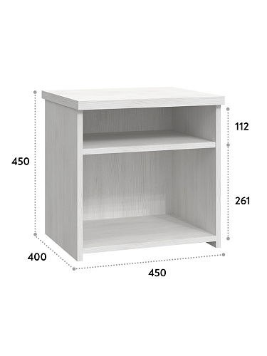 Тумба прикроватная открытая Виктория ВИ-15 северное дерево светлое