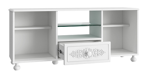 Тумба под ТВ Ассоль АС-13 белое дерево