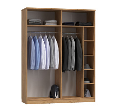 Шкаф четырехдверный для одежды Виктория ВИ-10 дуб крафт золотой