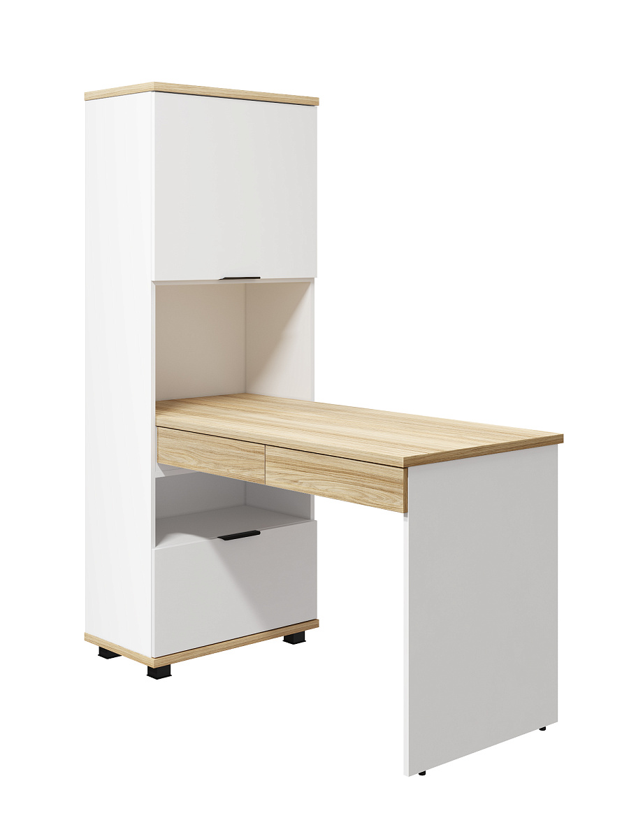 Стол рабочий Скайлайт СЛ-23 блэквуд ячменный/белый/меренга