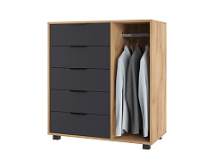 Шкаф комбинированный К-20 дуб крафт золотой/графит