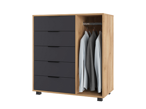 Шкаф комбинированный К-20 дуб крафт золотой/графит