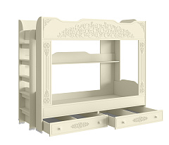 Кровать двухъярусная Ассоль плюс АС-25 (2000х900) ваниль