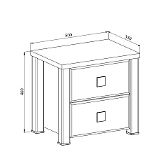Тумба прикроватная Изабель ИЗ-2 береза снежная