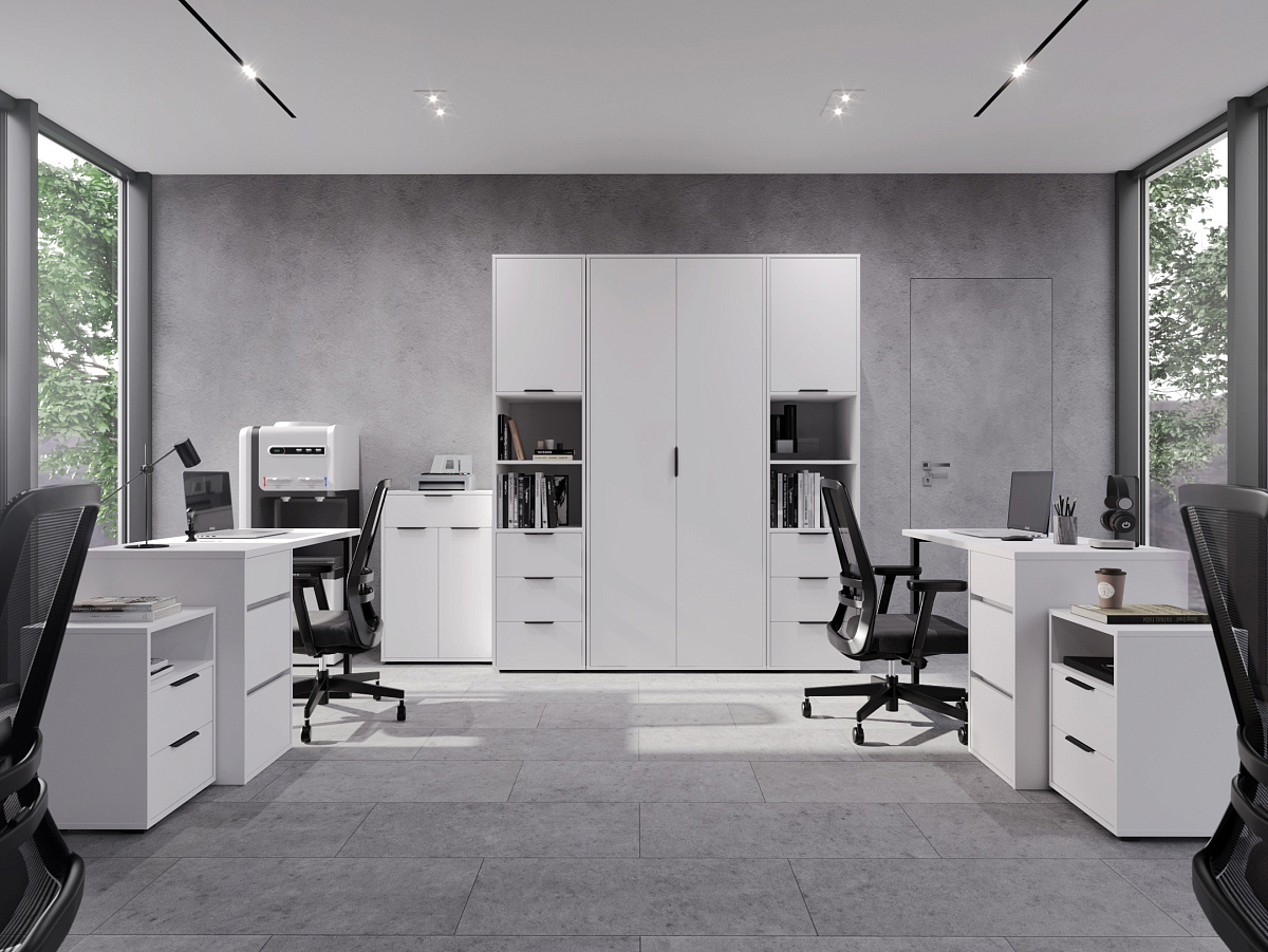 Тумба прикроватная Оптима ОП-07 белый структурный/меренга