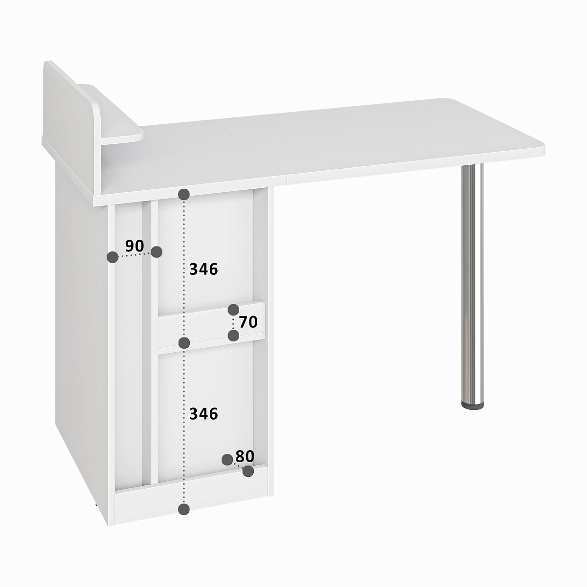 Стол С-405 белый структурный/меренга 