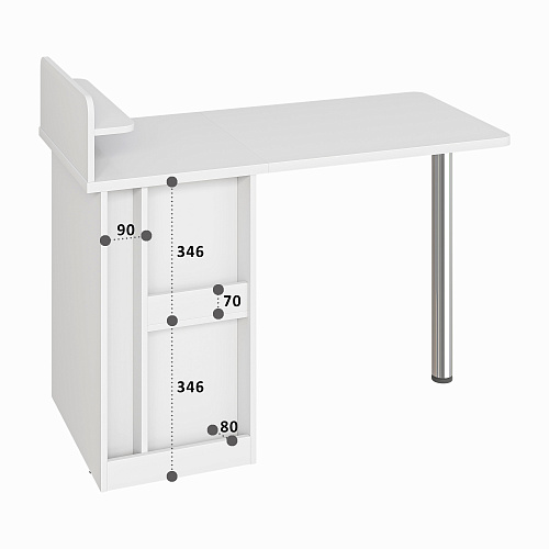 Стол С-405 белый структурный/меренга