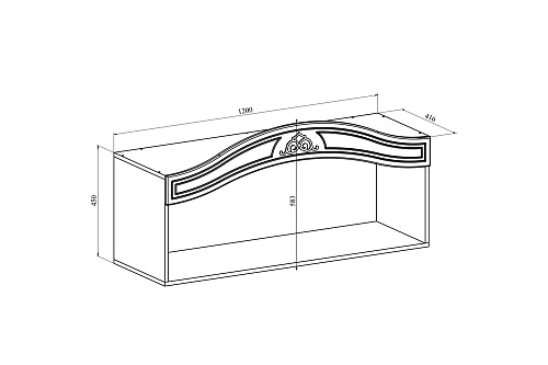 Полка Ассоль АС-57 белое дерево