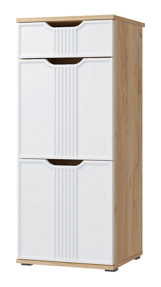 Комплект мебели для прихожей Эмилия ЭЛ-002 дуб крафт золотой/меренга