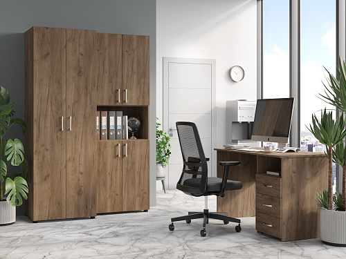 Комплект мебели для офиса ОФ-011 дуб крафт табачный