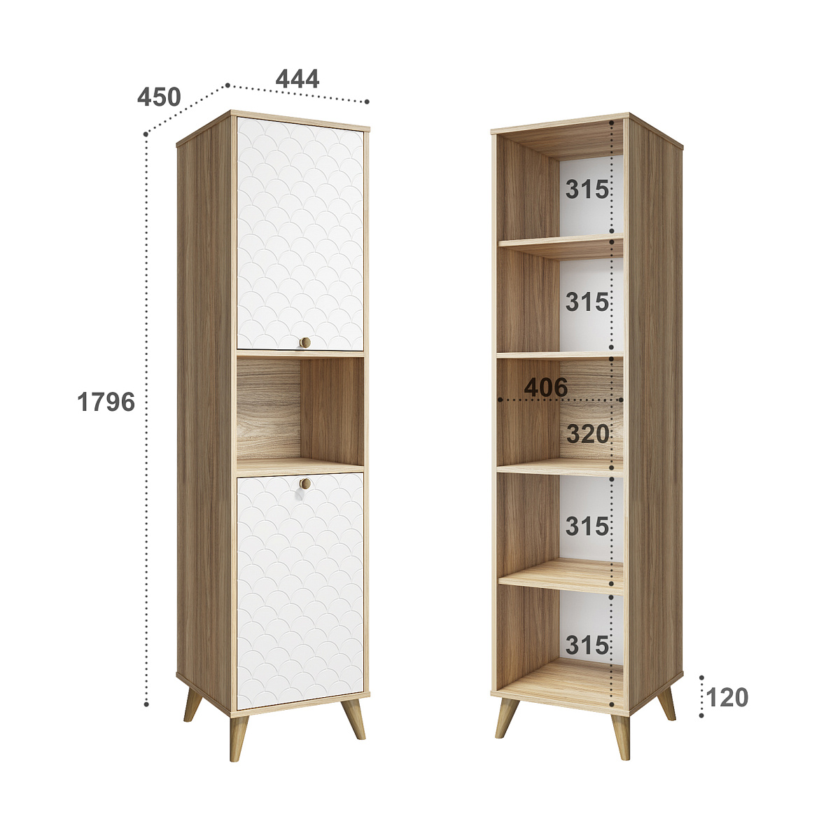 Пенал Велламо ВО-03 блэквуд ячменный/бланж