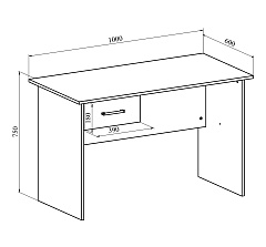 Комплект стол с тумбой  ОФ-111К+ОФ-26 дуб крафт табачный
