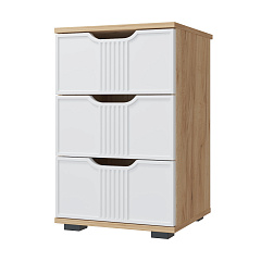 Тумба прикроватная Эмилия ЭЛ-26 дуб крафт золотой/меренга