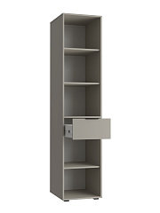 Пенал с зеркалом Оптима ОП-27 глиняный серый/риолит