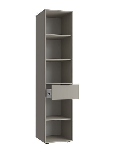 Пенал с зеркалом Оптима ОП-27 глиняный серый/риолит