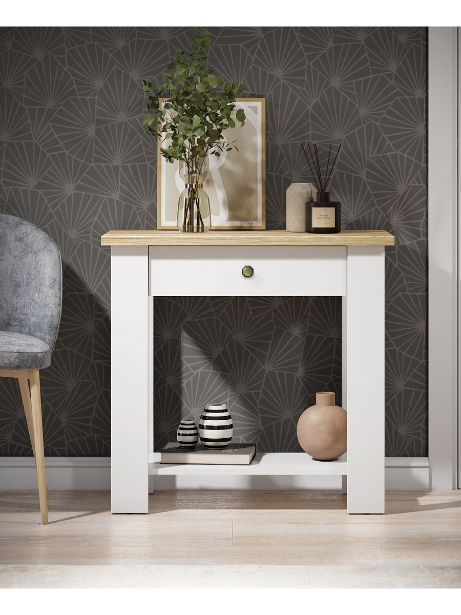 Стол С-301 белый структурный/блэквуд ячменный