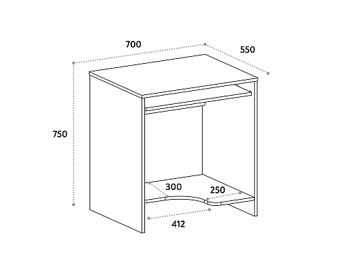 Стол компьютерный С-233 блэквуд сатиновый