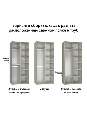 Шкаф для одежды Оптима ОП-01 глиняный серый/риолит