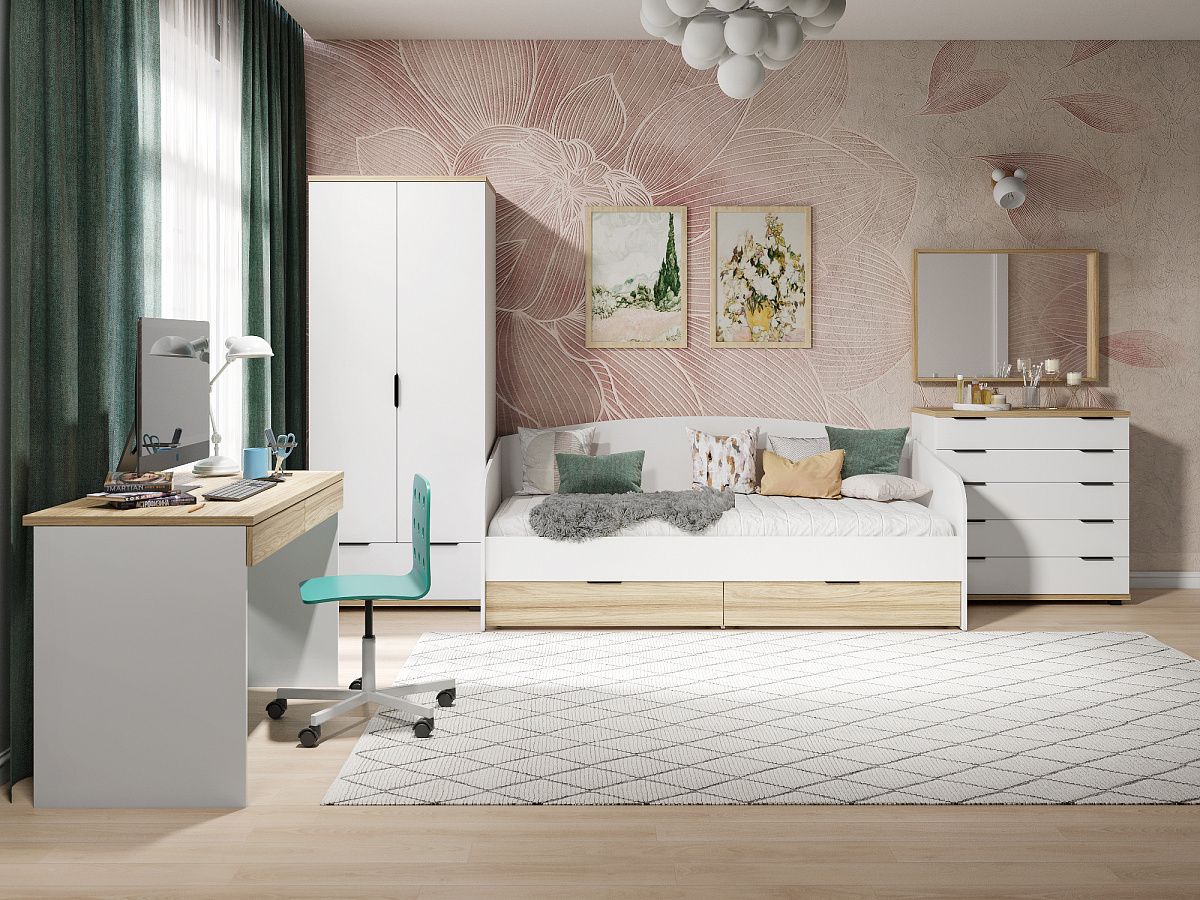 Комод Скайлайт СЛ-11К блэквуд ячменный/белый/меренга