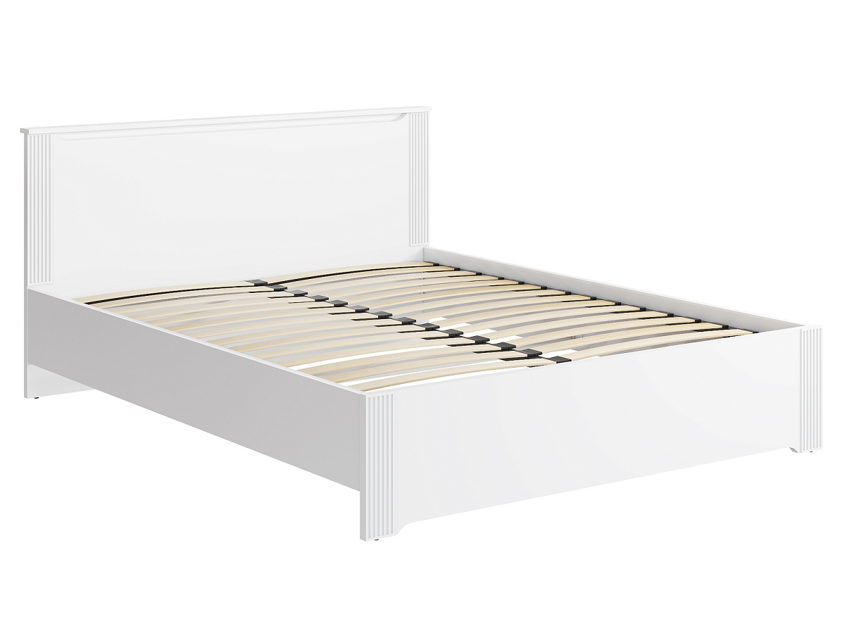 Кровать Эмилия ЭЛ-30 (160х200) белый структурный/меренга