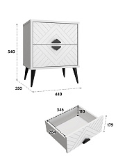 Тумба прикроватная Астрид АР-04 белый бриллиант/бланж