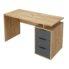 Стол С-407 дуб крафт золотой/графит (1350*600)