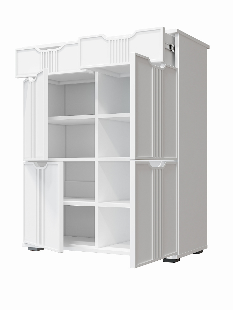 Комод Эмилия ЭЛ-20 белый структурный/меренга