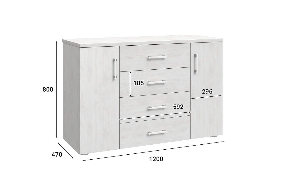 Комод Виктория ВИ-70 северное дерево светлое