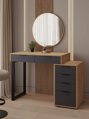 Стол Оптима ОП-18 дуб крафт золотой/графит