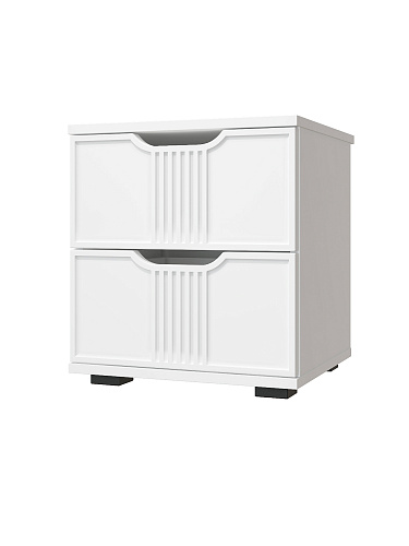 Тумба прикроватная Эмилия ЭЛ-25 белый структурный/меренга