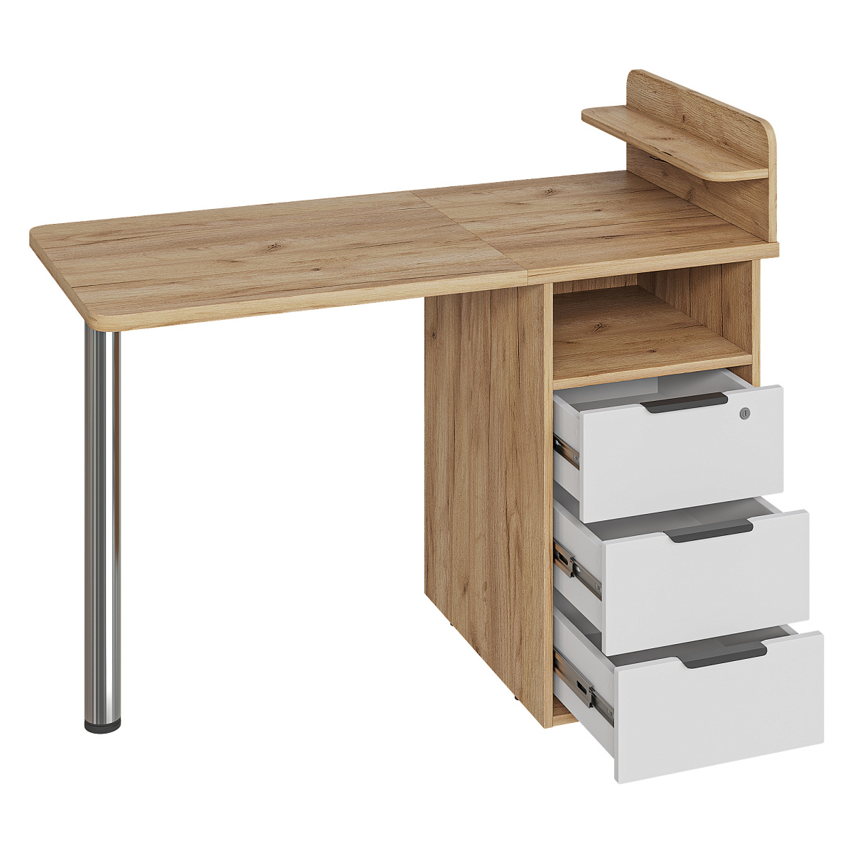 Стол С-405 дуб крафт золотой/меренга