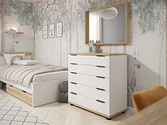 Комод Скайлайт СЛ-11К блэквуд ячменный/белый/меренга