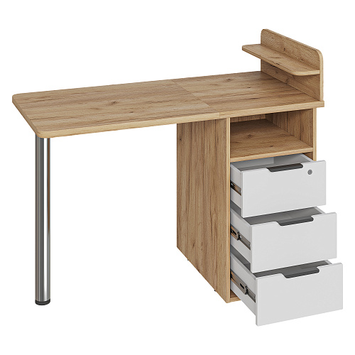 Стол С-405 дуб крафт золотой/меренга