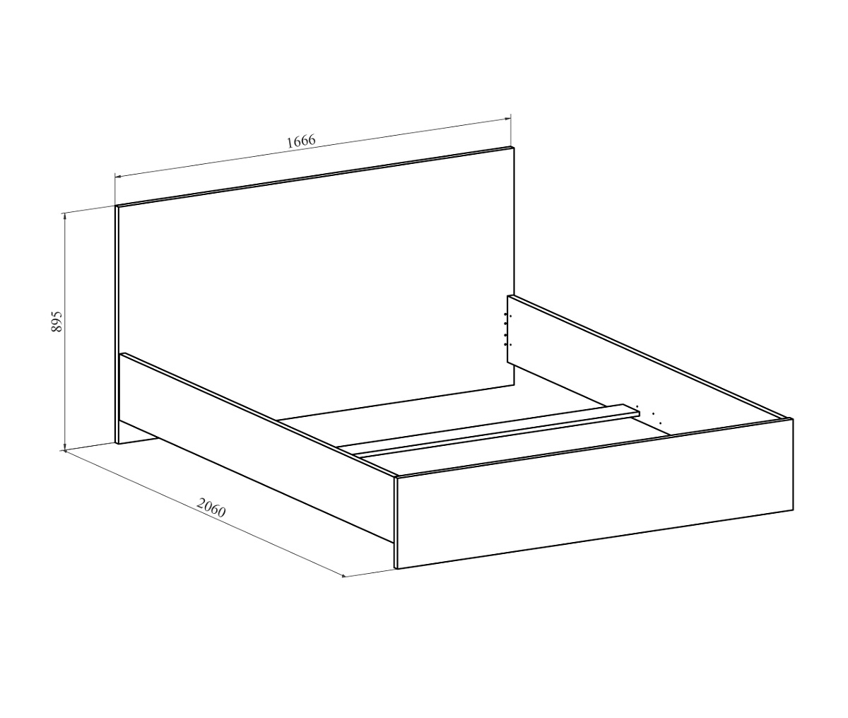 Кровать Виктория ВИ-24 (1600x2000) северное дерево светлое