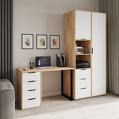 Пенал Оптима ОП-02 дуб крафт золотой/меренга