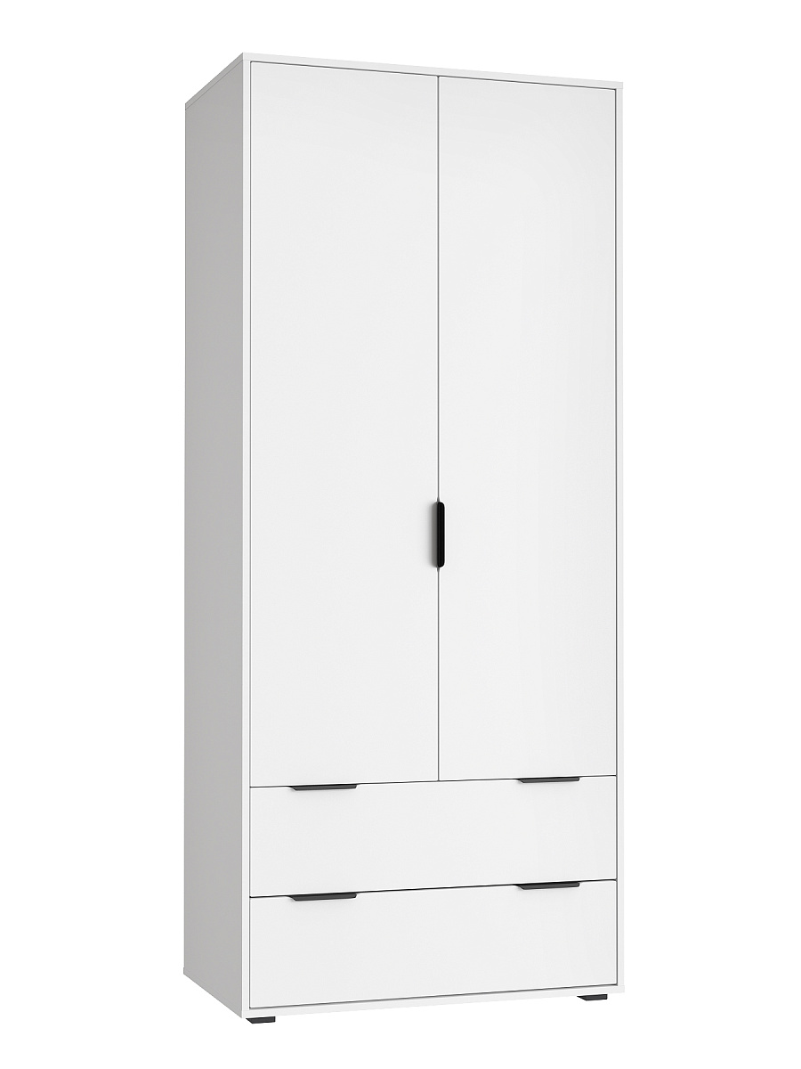 Шкаф платяной Оптима ОП-25 белый структурный/меренга