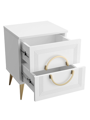 Тумба прикроватная Оливия ОЛ-03 белый бриллиант/бланж