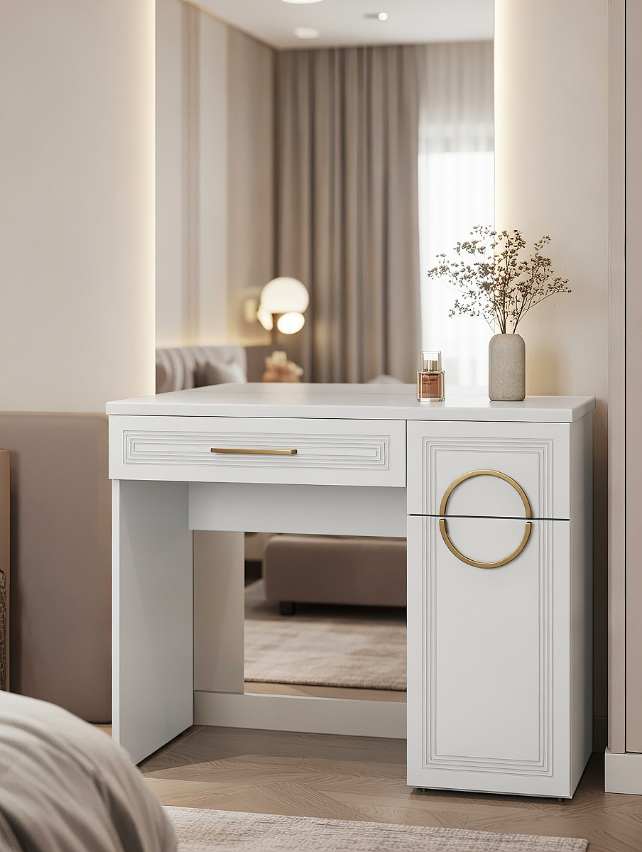 Стол туалетный Оливия ОЛ-19 белый бриллиант/бланж