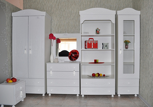 Зеркало Ассоль АС-44 (800х800) белое дерево